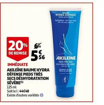 Auchan Akileïne Baume Hydra Défense Pieds Très Secs Déshydratation Sévère 20% De Remise Immédiate offre