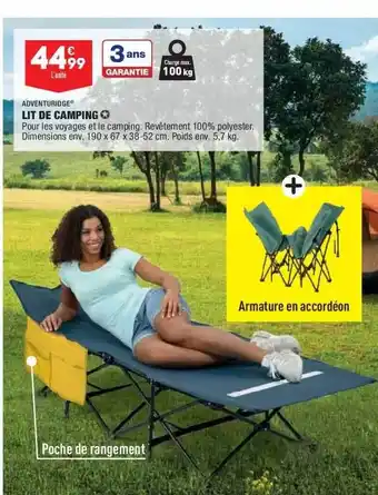 ALDI Lit De Camping Adventuridge offre