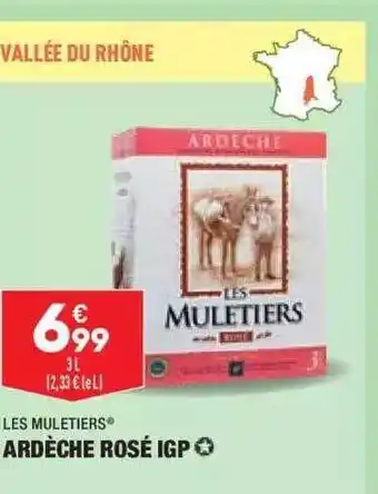 ALDI Ardèche Rosé Igp Les Muletiers offre