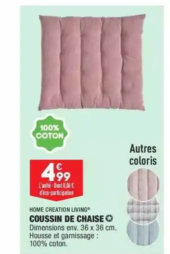 ALDI Coussin De Chaise Home Création Living offre