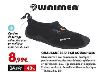 Sport 2000 Chaussures D'eau Aquashoes Waimea offre