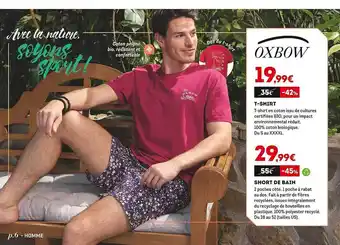 Sport 2000 T-shirt, Short De Bain Oxbow offre