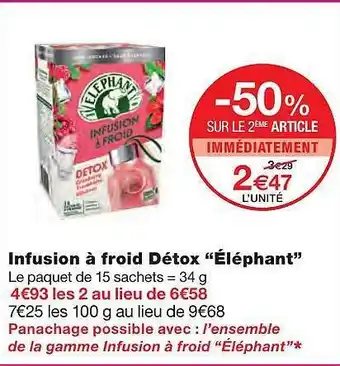 Monoprix Infusion à Froid Détox offre