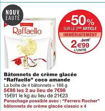 Monoprix Bâtonnets De Crème Glacée offre