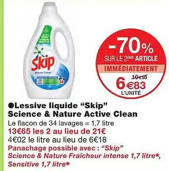Monoprix Lessive Liquide offre