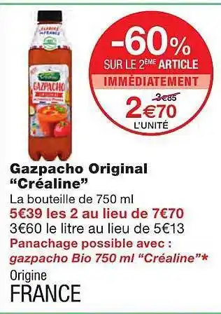 Monoprix Gazpacho Original offre