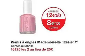 Monoprix Vernis à Ongles Mademoiselle offre