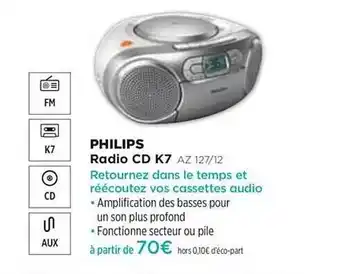 Pulsat Radio Cd K7 Az 127-12 Philips offre