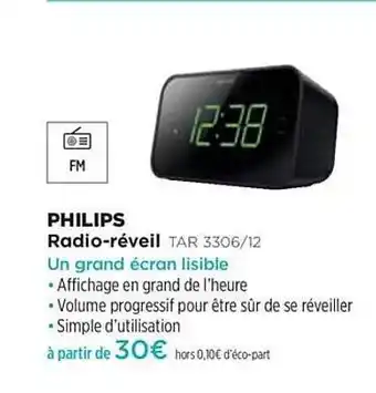 Pulsat Radio-réveil Tar 3306-12 Philips offre
