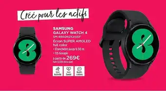 Pulsat Galaxy Watch 4 Samsung Sm-r860zkaxef offre
