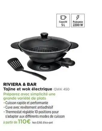Pulsat Tajine Et Wok électrique Qwk 450 Riviera & Bar offre