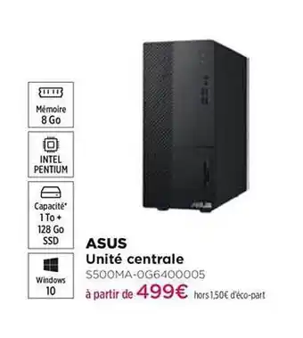Pulsat Unité Central Asus offre