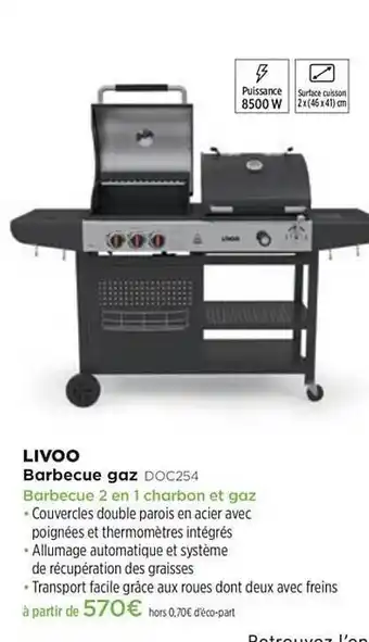 Pulsat Barbecue Gaz Livoo Doc254 offre