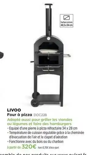 Pulsat Four à Pizza Livoo Doc228 offre