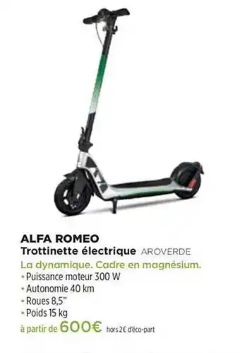 Trottinette électrique Alfa Romeo Aroverde