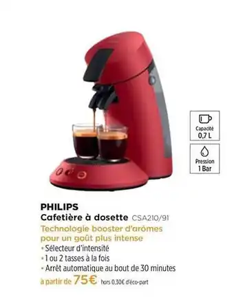 Pulsat Cafetière à Desette Philips Csa210-91 offre