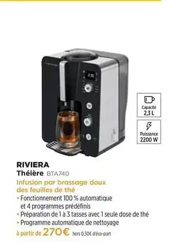 Pulsat Théière Riviera Bta740 offre