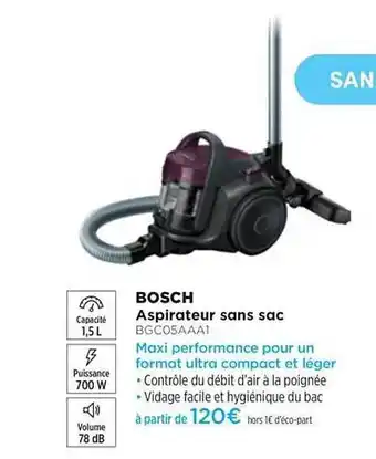 Aspirateur Sans Sac Bosch Bgc05aaa1