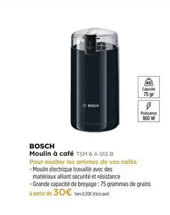Pulsat Moulin à Café Bosch Tsm 6 A 013 B offre