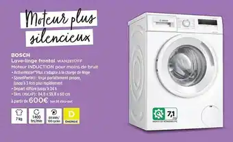 Pulsat Lave-linge Frontal Bosch Wan28117ff offre