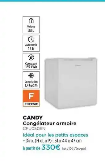 Congélateur Armoire Candy Cfu050en