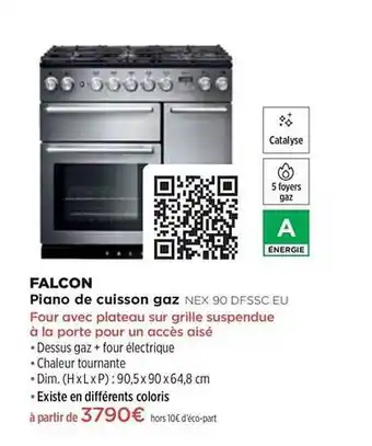 Pulsat Piano De Cuisson Gaz Falcon Nex 90 Dfssc Eu offre