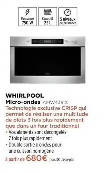Micro-ondes Whirlpool Amw4391x