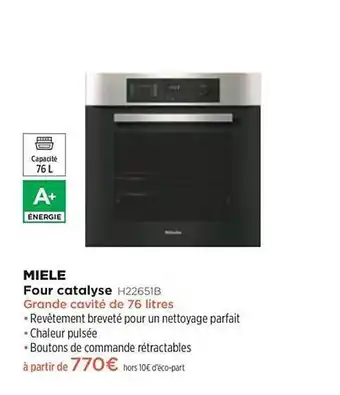 Pulsat Four Catalyse Miele H22651b offre