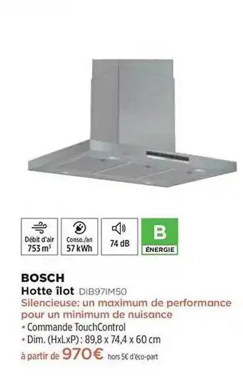 Hotte Ăźlot Bosch Dib97im50