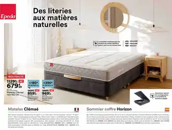 BUT Matelas Clémaé 140 X 190 Cm Epeda, Matelas Clémaé 160 X 200 Cm Epeda, Matelas Clémaé 160 X 200 Cm Epeda offre