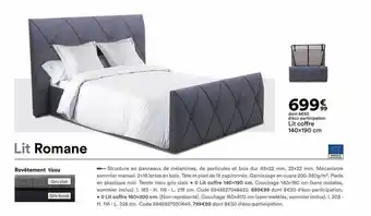BUT Lit Coffre 140 X 190 Cm Romane offre