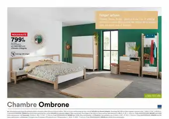 BUT Chambre Ombrone : Lit 140 X 190 Cm Chevets Intégrés Linea Natura offre