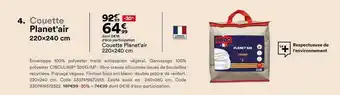 BUT Couette Planet'air 220 X 240 Cm offre