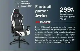 BUT Fauteuil Gamer Atrius Bxgaming offre