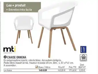 Hyperburo Chaise Onnena Mti offre