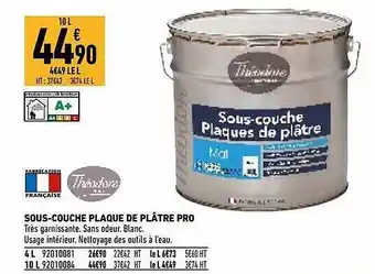 Brico Cash Sous-couche Plaque De Plâtre Pro Théodore offre