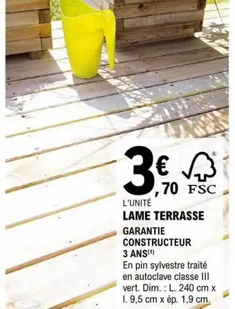 E.Leclerc Brico Lame Terrasse offre