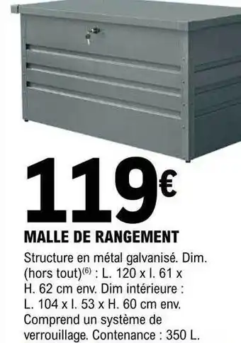 E.Leclerc Brico Malle De Rangement offre
