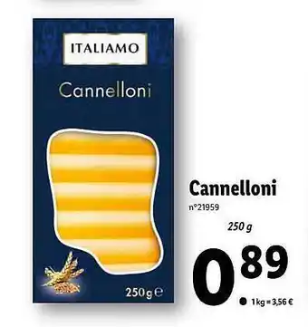 Lidl Cannelloni Italiamo offre