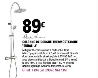 E.Leclerc Brico Colonne De Douche Thermostatique offre
