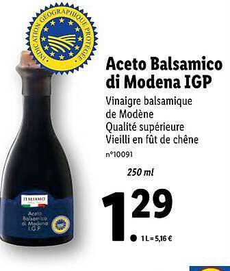 Lidl Aceto Balsamico Di Modena Igp offre