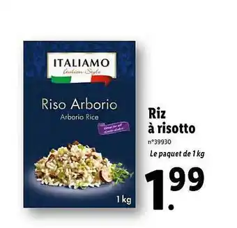 Lidl Riz à Risotto Italiamo offre