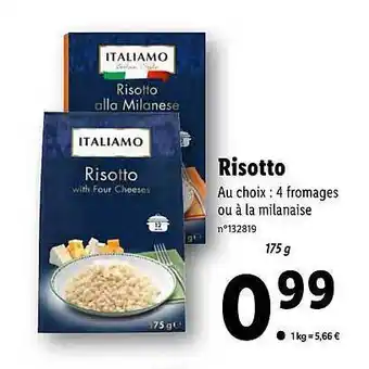 Lidl Risotto Italiamo offre