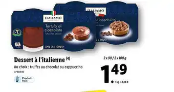 Lidl Dessert à L'italienne Italiamo offre