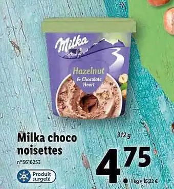 Lidl Millka Choc Noisettes offre