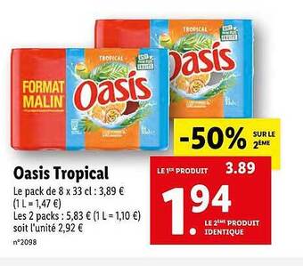 Lidl Oasis Tropical offre