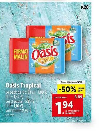 Lidl Oasis Tropical offre