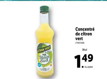 Lidl Concentré De Citron Vert offre