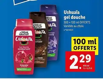 Lidl Ushuaïa Gel Douche offre