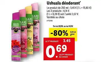 Lidl Ushuaïa Déodorant offre